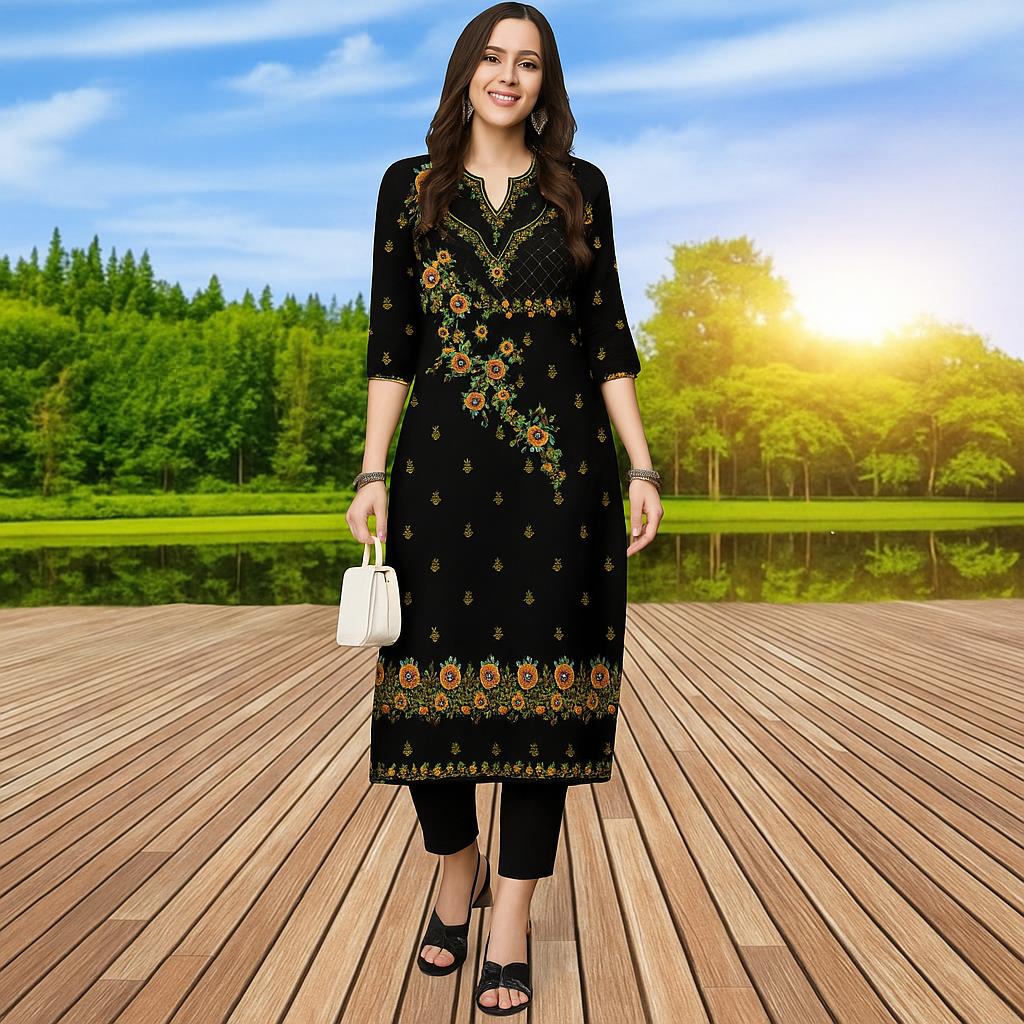 Ethnic Fashion Kurtis - فستان كورتتا مسلم عصري مريح للنساء