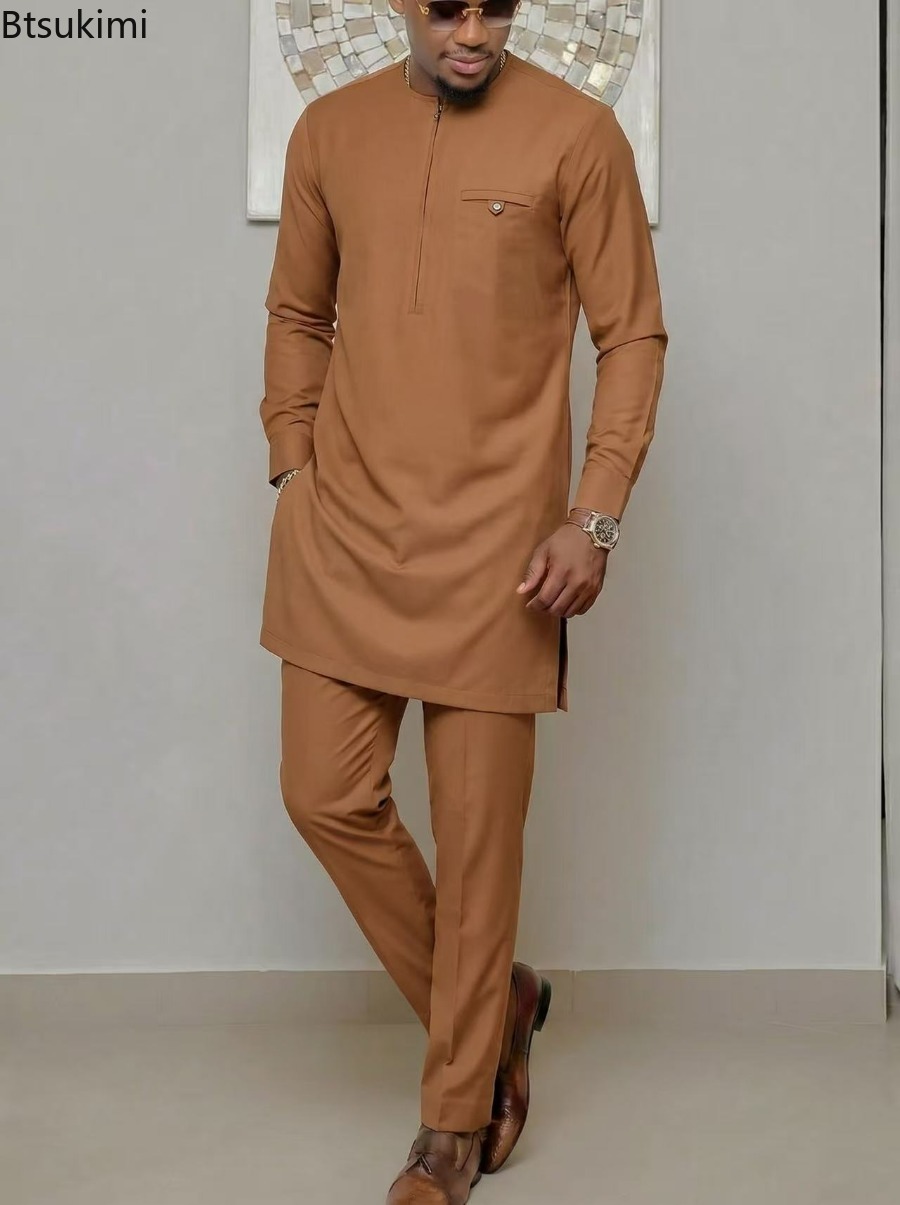 Dashiki Shirt Men - بدلة رجالية تقليدية أفريقية مكونة من
