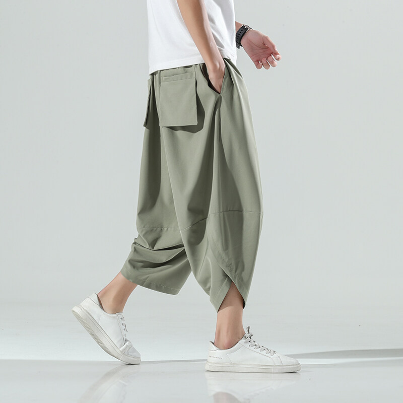 Ethnic Fashion Men - بنطلون رجالي صيفي 2026 بتصميم صيني،