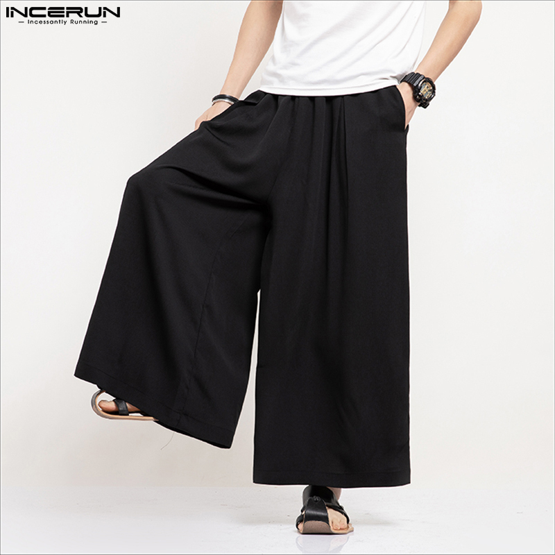 Ethnic Fashion Men - INCERUN الرجال بنطال ذو قصة أرجل