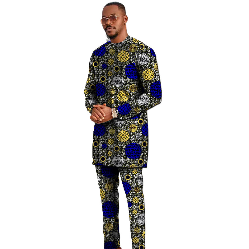 Dashiki Shirt Men - طقم قميص رجالي على الطراز الأساسي