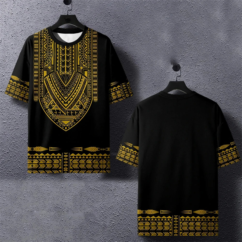 Dashiki Shirt Men - تيشيرت رجالي هاراجو ثلاثي الأبعاد مطبوع
