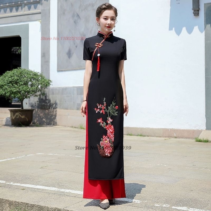 طقم فستان أوداي تقليدي فيتنامي - مراجعة Ao Dai Vietnam Dress وسعره