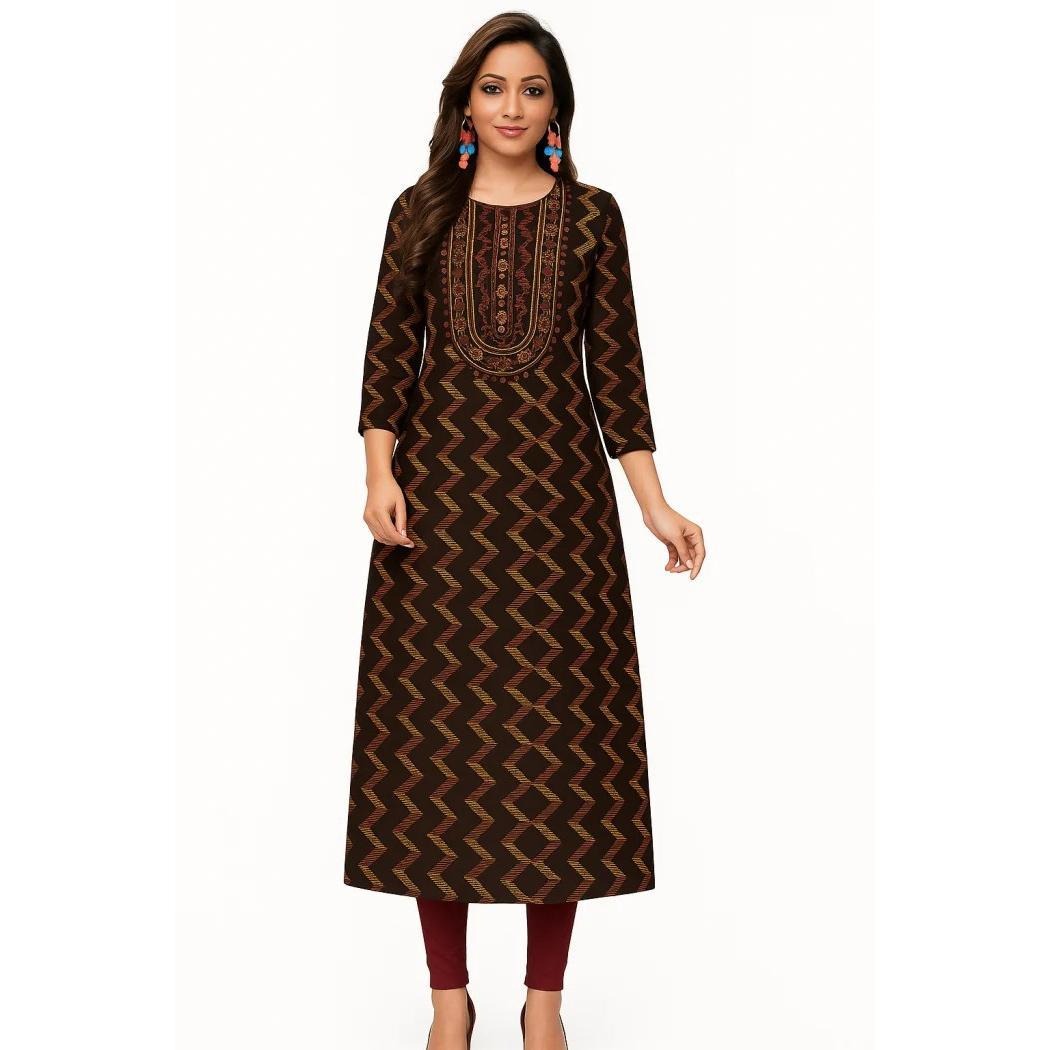 فستان مسلم كورت نسائي مريح، فس - مراجعة Ethnic Fashion Kurtis وسعره
