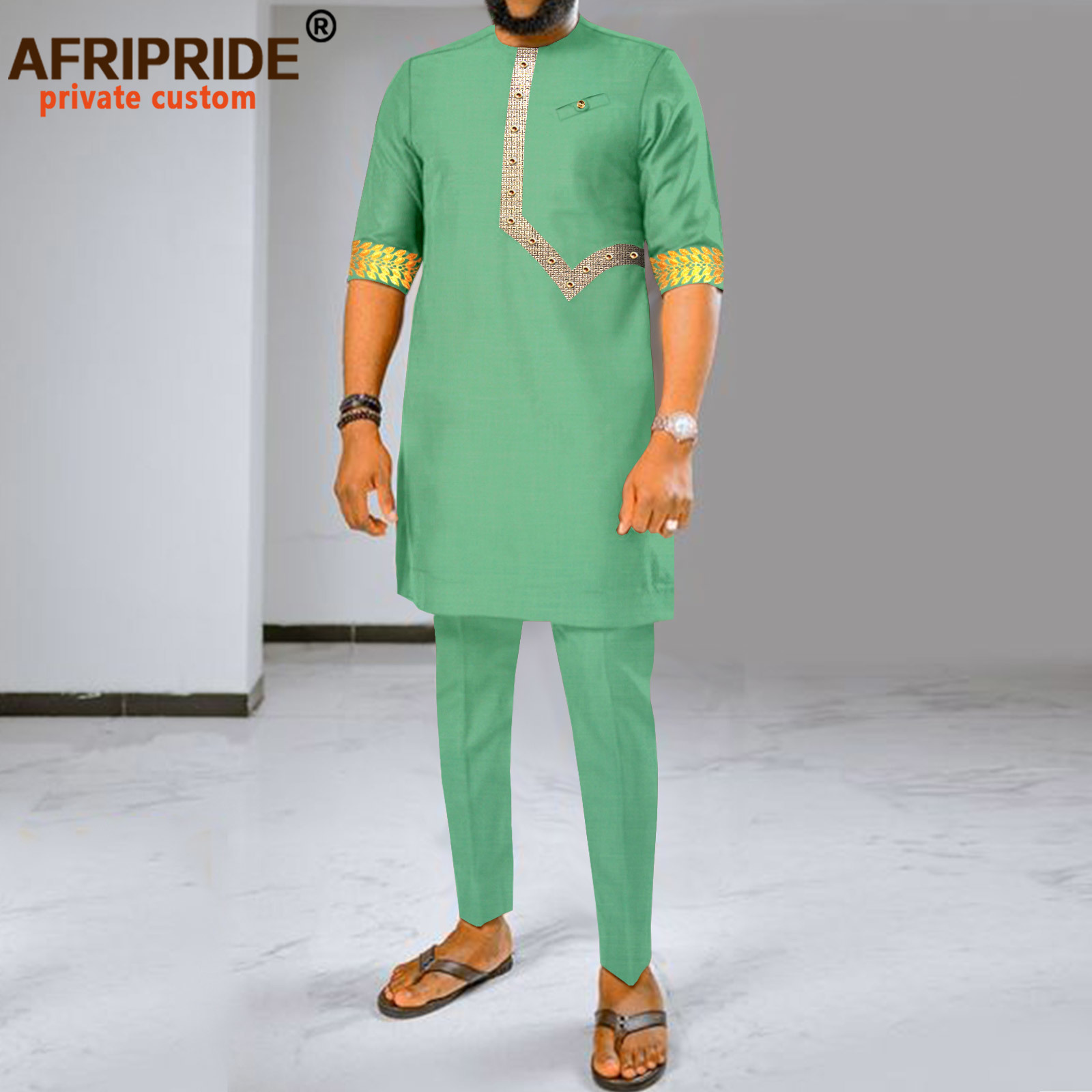 ملابس من قطعتين للرجال ، بدلة  - مراجعة Dashiki Shirt Men وسعره
