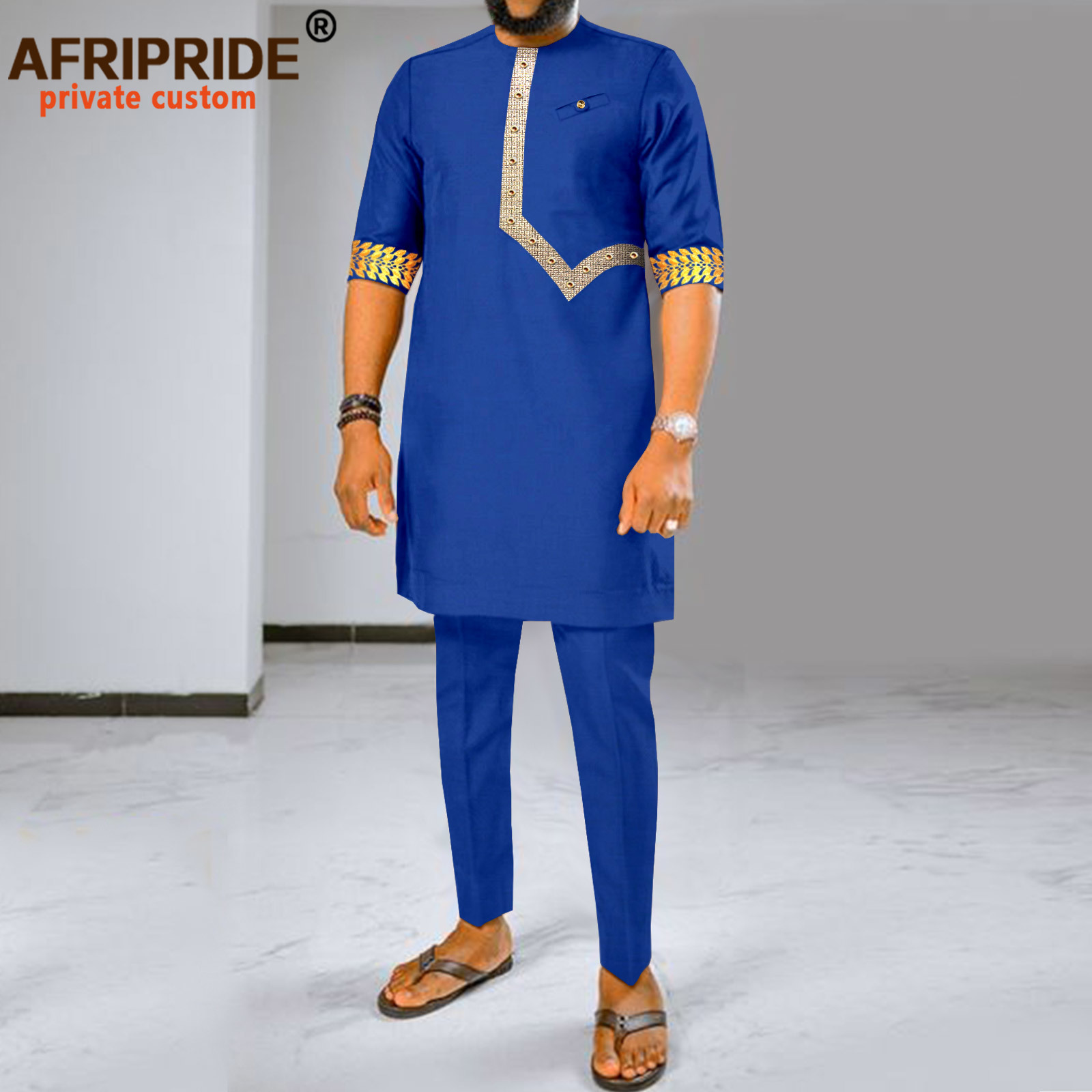 ملابس من قطعتين للرجال ، بدلة  - مراجعة Dashiki Shirt Men وسعره