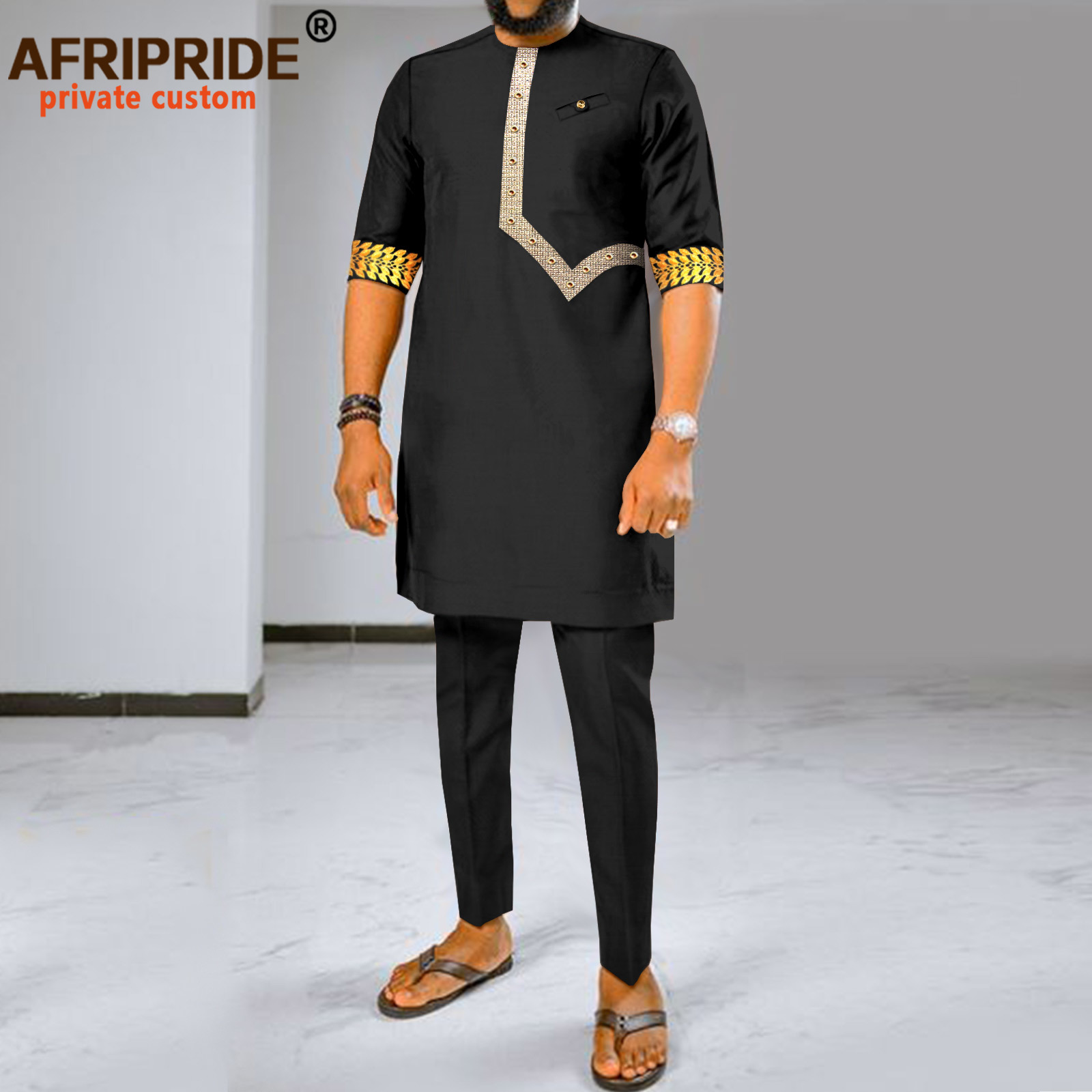 ملابس من قطعتين للرجال ، بدلة  - مراجعة Dashiki Shirt Men وسعره