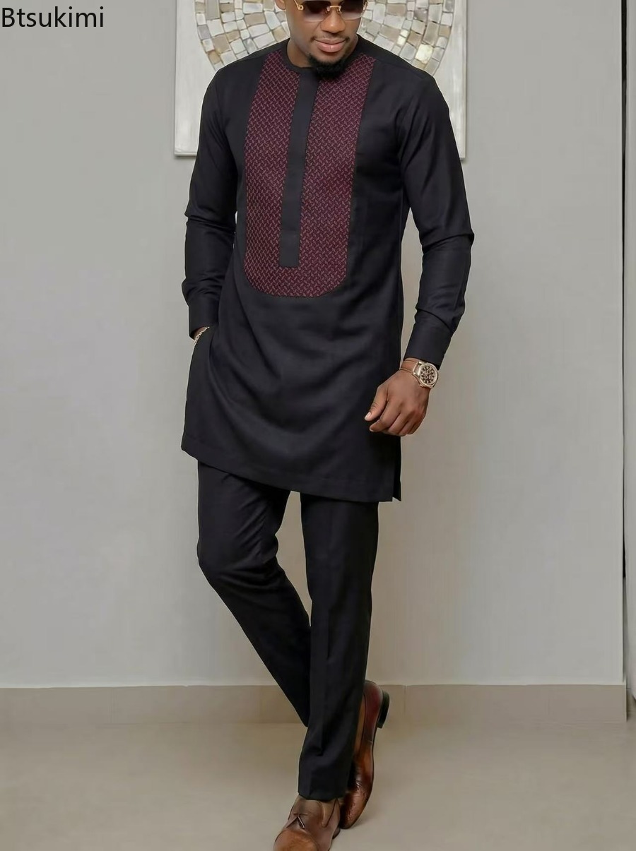 بدلة رجالية تقليدية أفريقية مك - مراجعة Dashiki Shirt Men وسعره