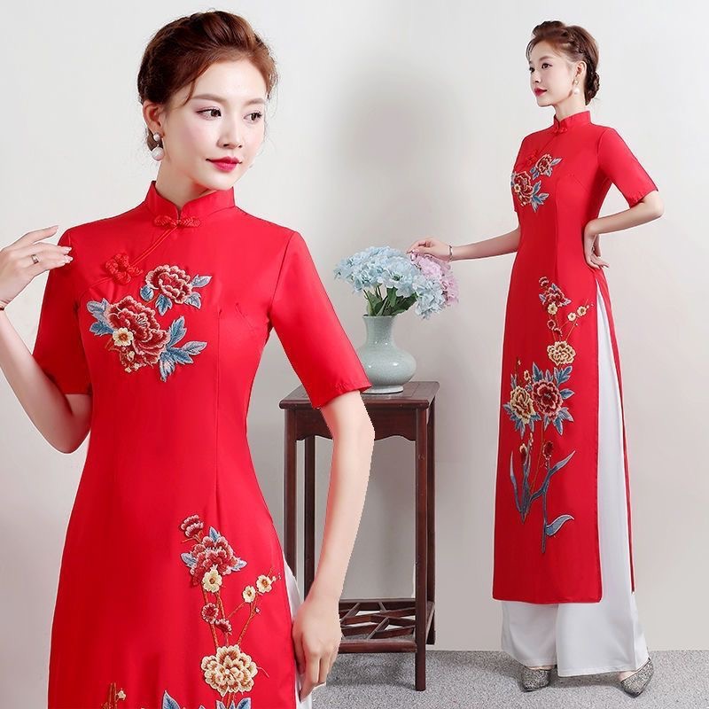 الصيف النساء التقليدية فيتنام  - مراجعة Ao Dai Vietnam Dress وسعره