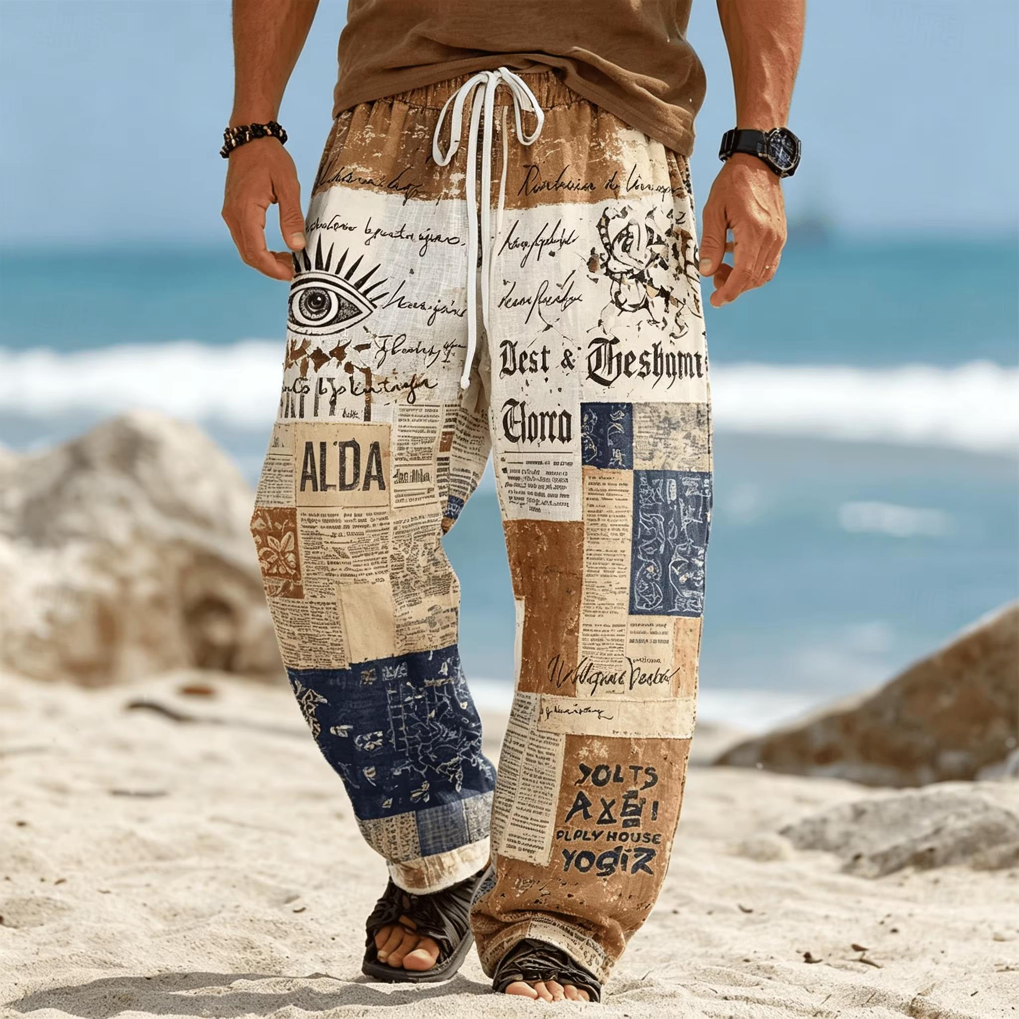 بنطلون صيفي جديد بتصميم بوهيمي - مراجعة Ethnic Fashion Men وسعره