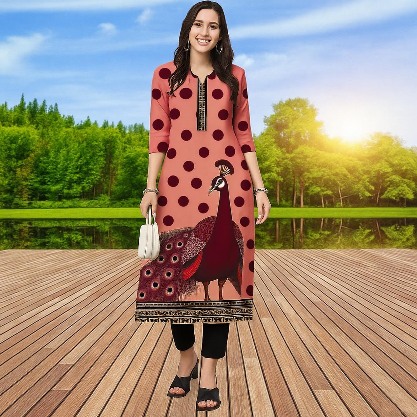 مسلم كورت المرأة عارضة أزياء ا - مراجعة Ethnic Fashion Kurtis وسعره