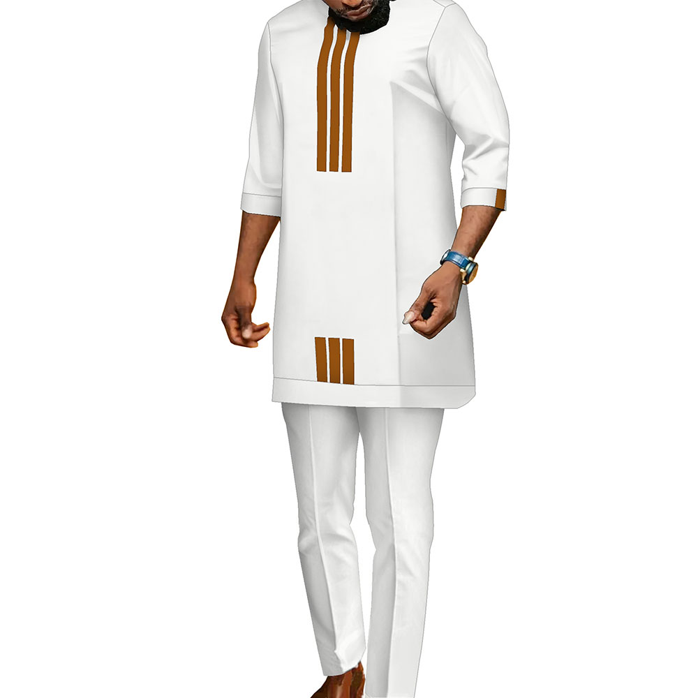 طقم قميص وبنطال رجالي أفريقي م - مراجعة Dashiki Shirt Men وسعره