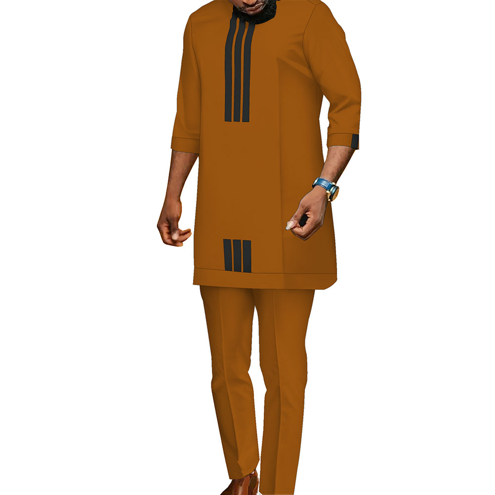 طقم قميص وبنطال رجالي أفريقي م - مراجعة Dashiki Shirt Men وسعره