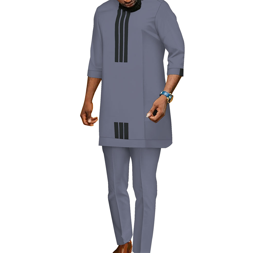 طقم قميص وبنطال رجالي أفريقي م - مراجعة Dashiki Shirt Men وسعره
